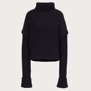 NWT - SAME LOS ANGELES Women's Black Ribbed Turtleneck Sweater